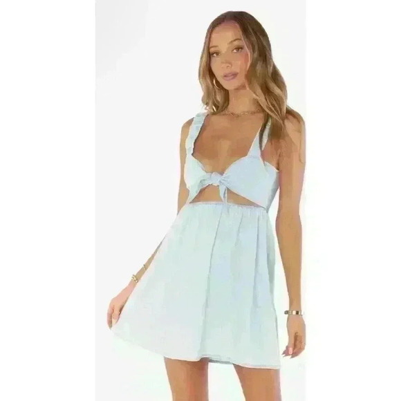 Women’s Show me Your Mimi Denim Tana Babydoll Size M - Picture 3 of 4